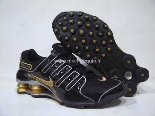 Fonctionnel Pour Hommes Nike Shox Nz Chaussures Noires Or